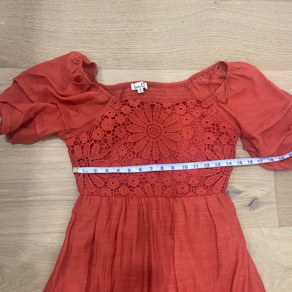 Orange Lace Maxi Dress - Picture 2 of 5